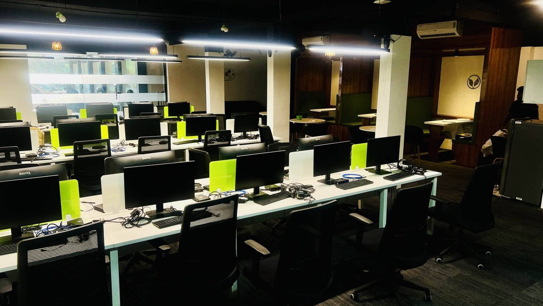 The Workco open workspace with rows of desks